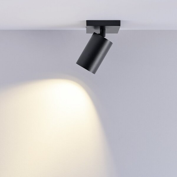 Deko-Light Spot de plafon CAN TILT, negru, 11 x 9 cm, 1 bec, metal GU10, reglabil, Negru, Camera de zi / sufragerie, Aluminiu