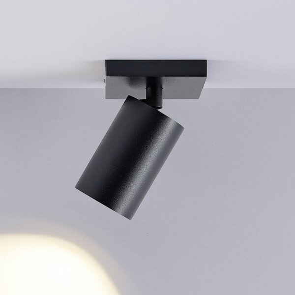 Deko-Light Spot de plafon CAN TILT, negru, 11 x 9 cm, 1 bec, metal GU10, reglabil, Negru, Camera de zi / sufragerie, Aluminiu