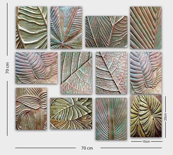 Set 12 tablouri 12MDF36YS, multicolor, 15x20 cm