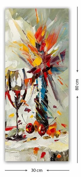 Tablou 483TNS2116, multicolor, panza, 30x80 cm