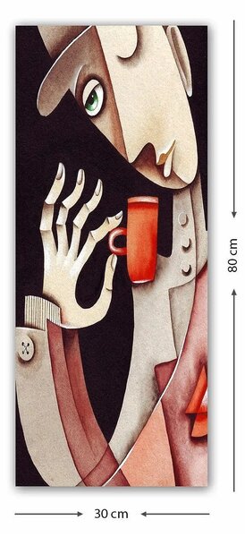 Tablou 483TNS1918, multicolor, panza, 30x80 cm