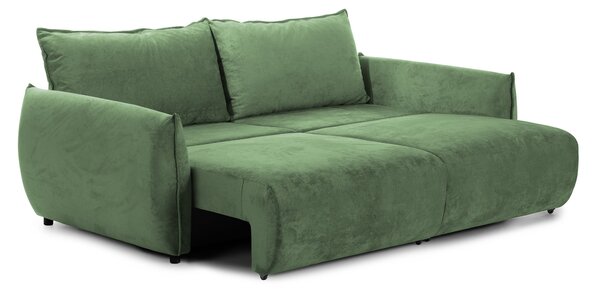Canapea Extensibilă 3 locuri OSAKA, cu ladă depozitare, 238x110x90 cm, Verde-Havana