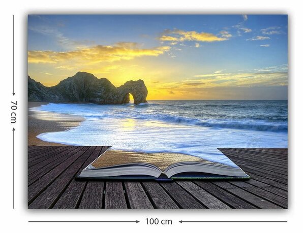 Tablou 441HPE1802, multicolor, panza/lemn, 100x70 cm