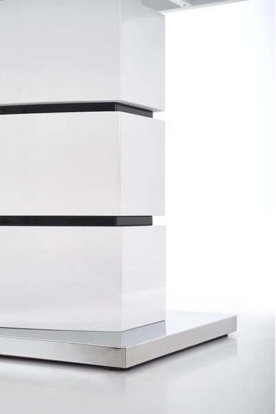 Masa living extensibila NOBEL, alb, 160/200x90x75 cm