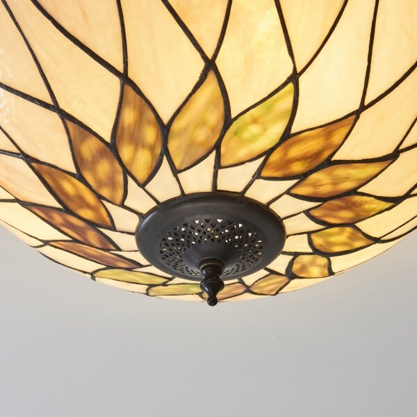 Endon 111906 - Lustră de tavan aplicată Tiffany HUTCHINSON, 3xE27/10W/230V, diam. 50 cm