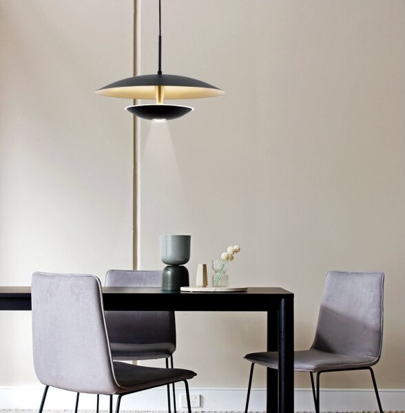 Pendul LED pe cablu MONICA LED/16W/230V negru/auriu