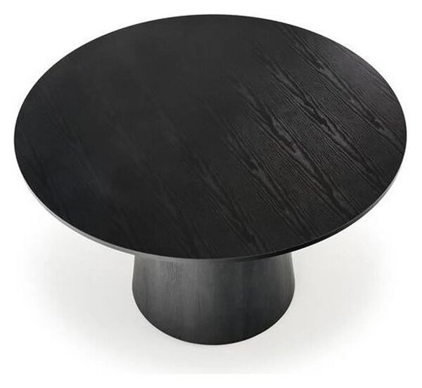 Masa de bucatarie rotunda GINTER, negru, 120x120x77 cm