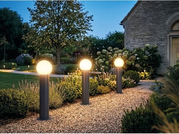 Kanlux 46083 - Lampă de exterior STONO 1xE27/15W/230V 50 cm IP65 antracit