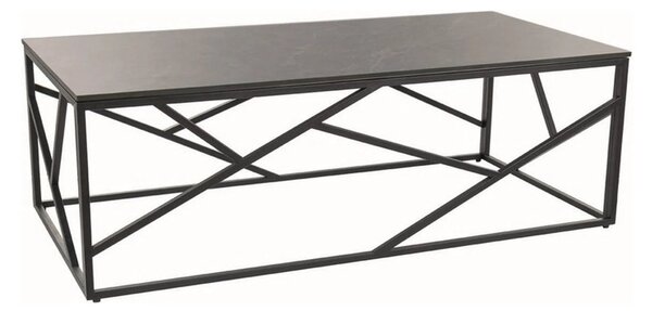 Masuta cafea ESCADA A III, gri/negru, ceramica/metal, 120x60x40 cm