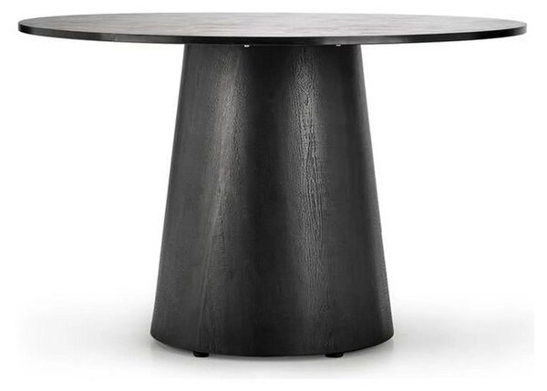 Masa de bucatarie rotunda GINTER, negru, 120x120x77 cm