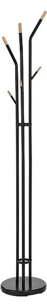 Cuier pom SANDER, negru/fag, metal/lemn, 30x179 cm
