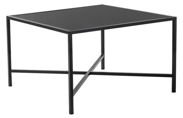 Masuta cafea OSAKA C, negru, sticla securizata/metal, 80x80x50 cm