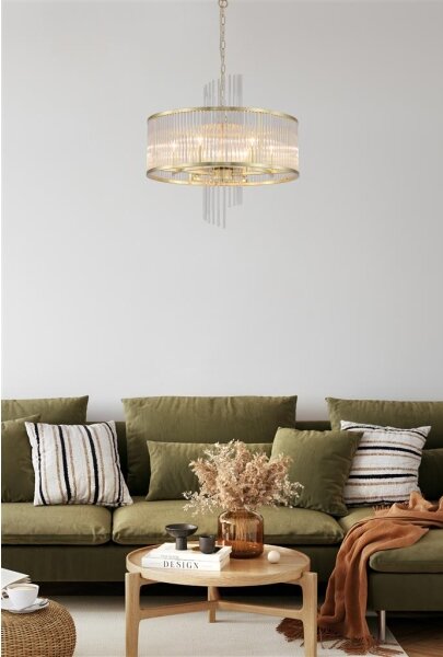 Searchlight 11600-6GO - Lustru cu lanț LARA, 6 x E14, 60 W, 230 V