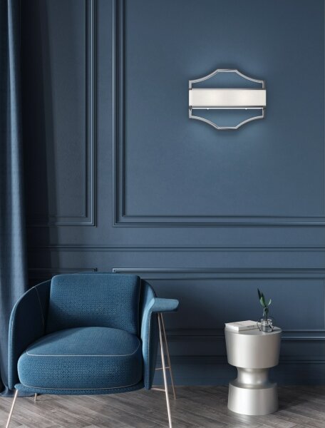 Open Design OR84504 - Aplica de perete GERDO, 2xE14, 12W, 230V, crom lucios/alb