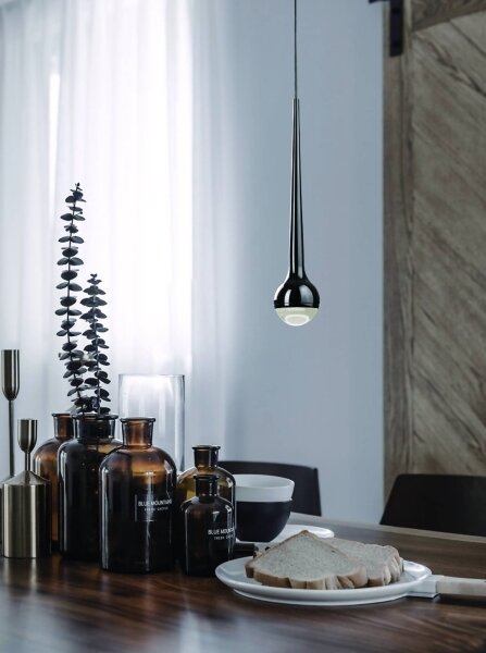 Lustră LED suspendată pe cablu CAPPI Open Design OR80261, 5W/230V, negru/crom