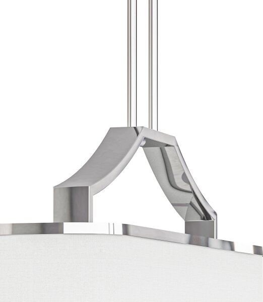 Open Design OR84849 - Lustră pe tijă GERDO OVALE 6xE14/12W/230V crom lucios/alb