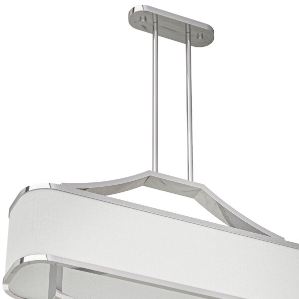 Open Design OR84849 - Lustră pe tijă GERDO OVALE 6xE14/12W/230V crom lucios/alb