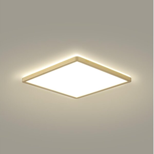 Brilagi - Corp de iluminat LED pentru baie ULTRA SLIM, 24 W, 230 V, 42 x 42 cm, auriu, IP54
