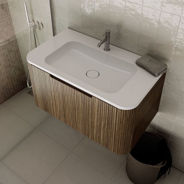 Oltens Hamnes lavoar 80x46.1 cm dreptunghiular mobilier alb mat 40213900