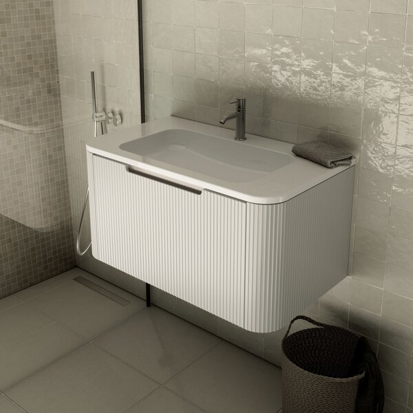 Oltens Hamnes lavoar 80x46.1 cm dreptunghiular mobilier alb mat 40213900