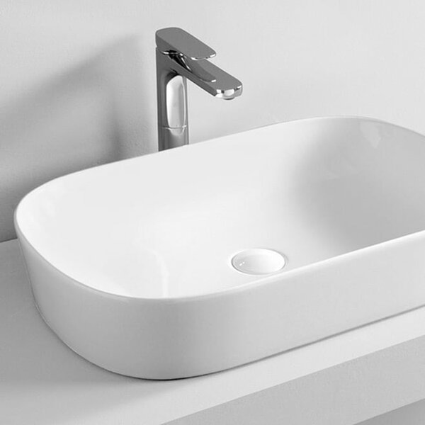 Art Ceram Ghost lavoar 65x41.5 cm ovale de blat alb luciu GHL00201;00
