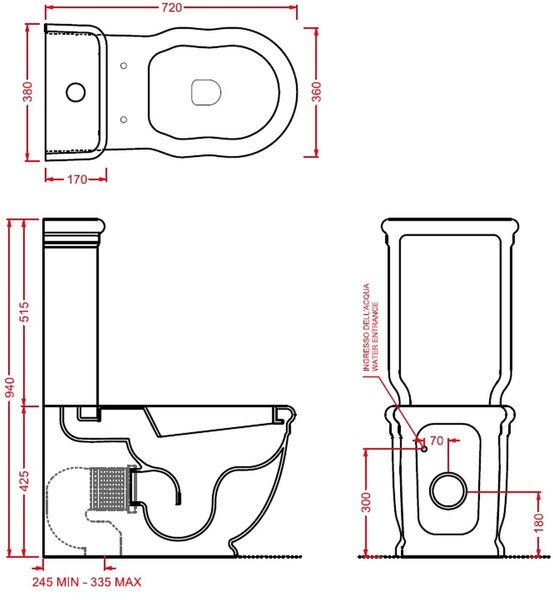 Art Ceram Hermitage vas wc compact alb HEV00601;00