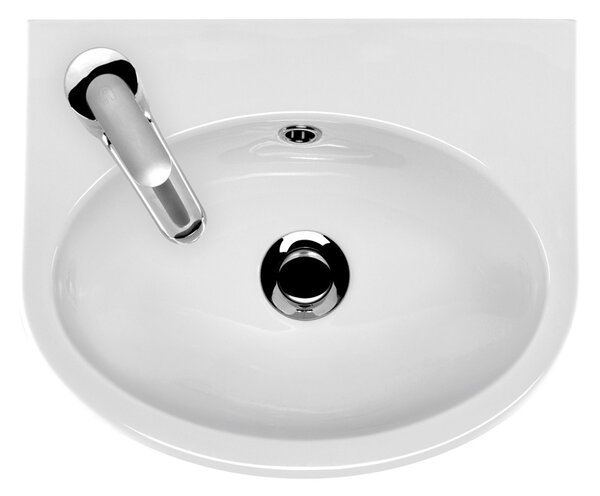 Cersanit Parva lavoar 40x32 cm semicircular clasică alb luciu K27-009-L