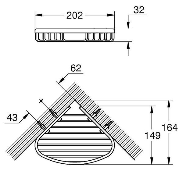 Grohe BauCosmopolitan săpunieră perete crom 40664001