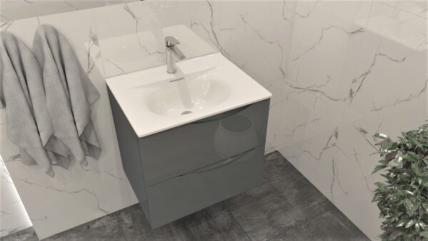 LaVita Kolorado lavoar 81x46.5 cm dreptunghiular mobilier-încastrat alb luciu 5908211416212