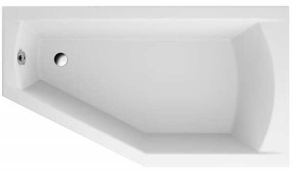 Polimat Selena cadă de colț 160x90 cm partea dreaptă alb 00951