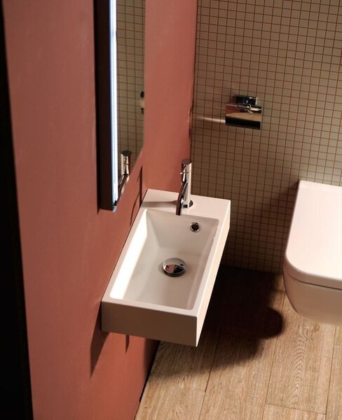 Sapho Ariana lavoar 50x25 cm dreptunghiular clasică-de blat alb luciu SM016