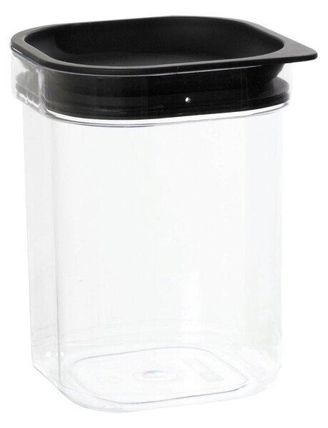 Recipient cu capac pentru depozitare Hamburg, Plast Team, 0.6 L, plastic, negru/transparent