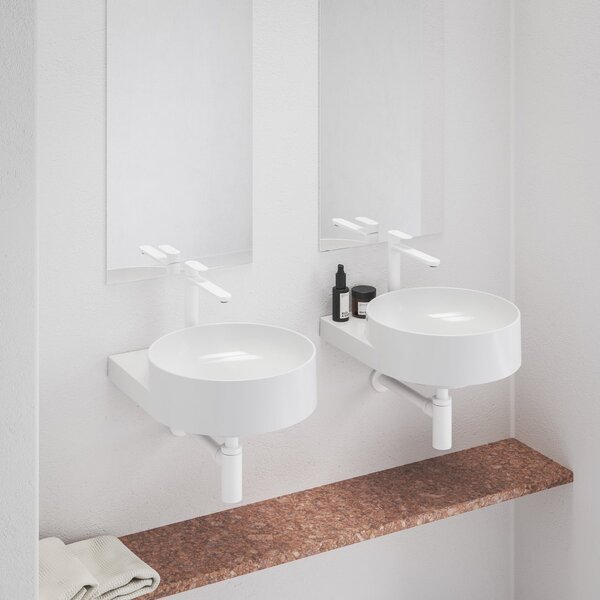 Ravak Yard lavoar 50x40.5 cm rotund clasică-mobilier alb luciu XJX01240002