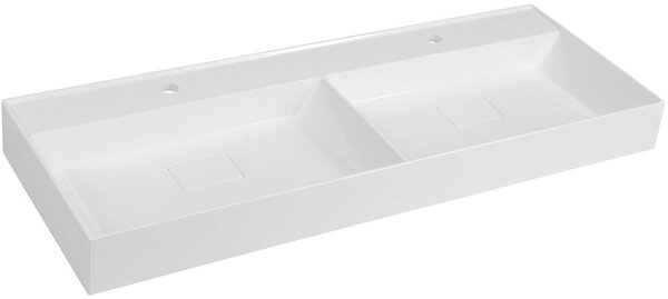 Sapho Godiva lavoar 119x44 cm dreptunghiular clasică-mobilier-dublă alb luciu GU119