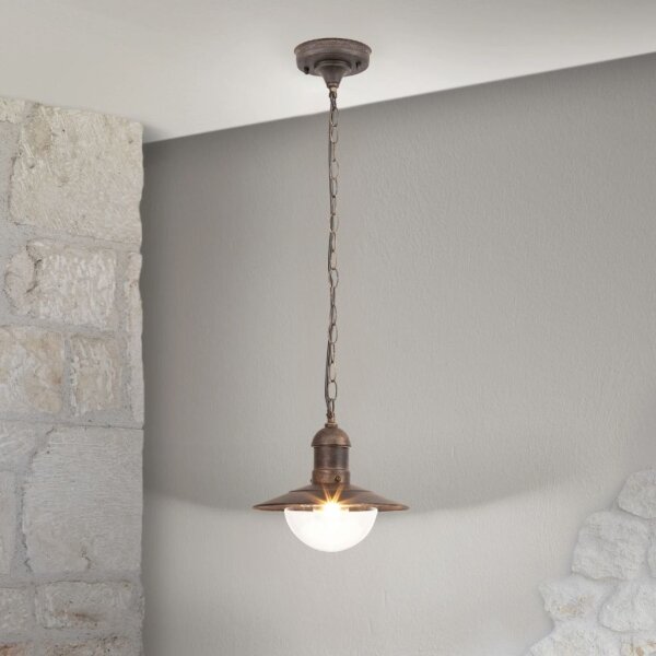 Brilagi - Lampă suspendată de exterior MOLDE 1xE27/60W IP44 bronz/patină