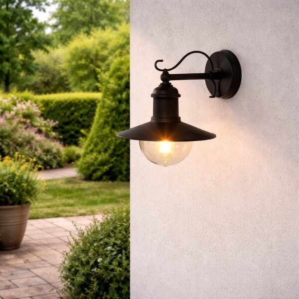 Brilagi - Aplica de exterior MOLDE 1xE27/60W/230V IP44 negru