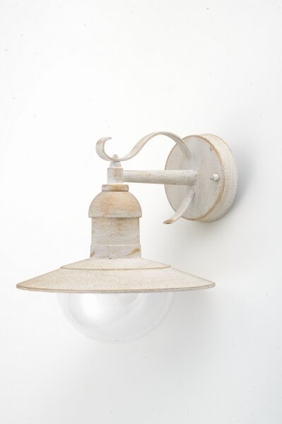 Brilagi - Aplica de perete pentru exterior MOLDE 1xE27/60W/230V IP44 alb/patină