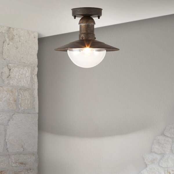 Plafonieră pentru exterior MOLDE 1xE27/60W IP44 bronz/patină - Brilagi
