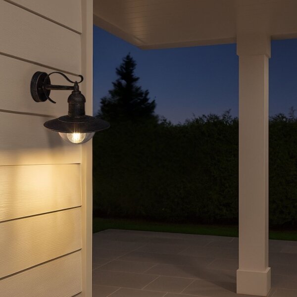 Brilagi - Aplica de perete pentru exterior MOLDE 1xE27/60W/230V IP44 bronz/patină
