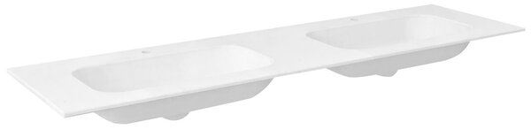 Sapho Aruba lavoar 200x51.5 cm dreptunghiular mobilier-dublă alb mat AR200-B2M