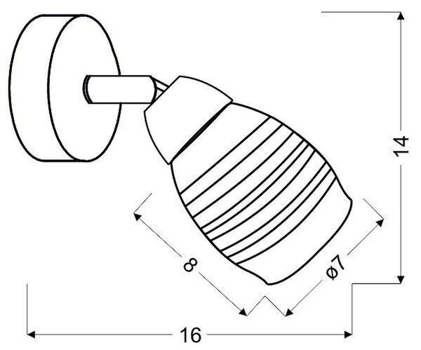 Candellux Milton lampă de perete 1x10 W crom 91-58904