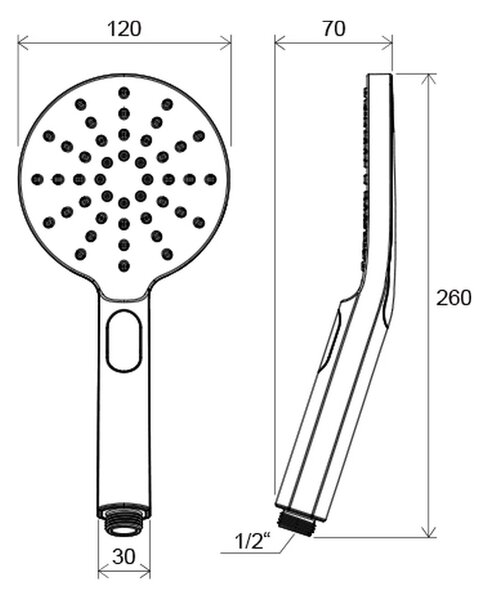 Ravak duș de mână crom X07P233