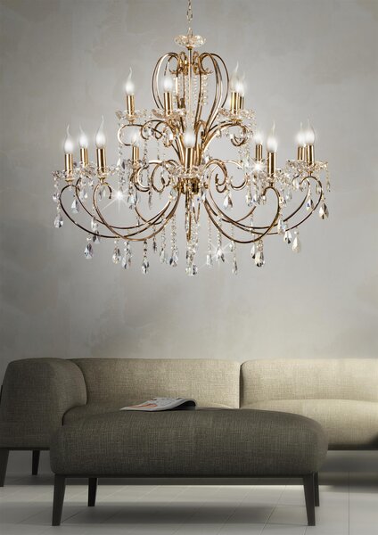 Candellux Aurora lampă suspendată x40 W auriu 30-99801