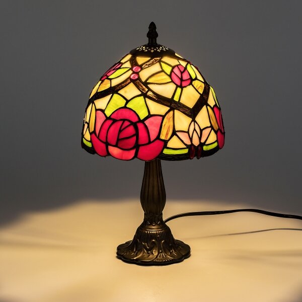 Brilagi - Lampă de masă Tiffany cu vitralii GARLAN 1xE14/40W/230V
