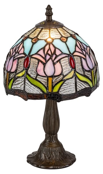 Lampă de masă Tiffany din vitralii LORAS 1xE14/40W/230V - Brilagi