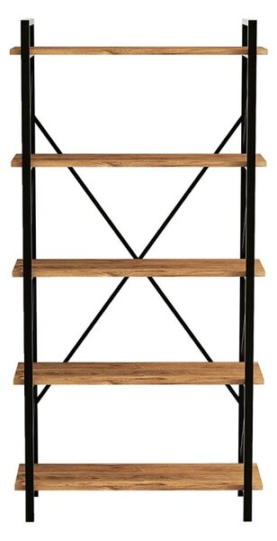 Biblioteca Nero Elit Walnut-Negru