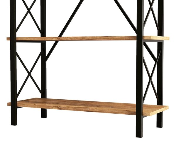 Biblioteca Nero Elit Walnut-Negru