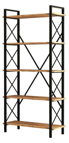 Biblioteca Nero Elit Walnut-Negru