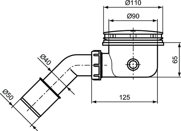 Ideal Standard Connect sifon cădiță duș J3417AA