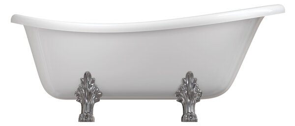Omnires M+ cadă freestanding 157x77 cm ovală alb-negru-bicolor ATENA157BP